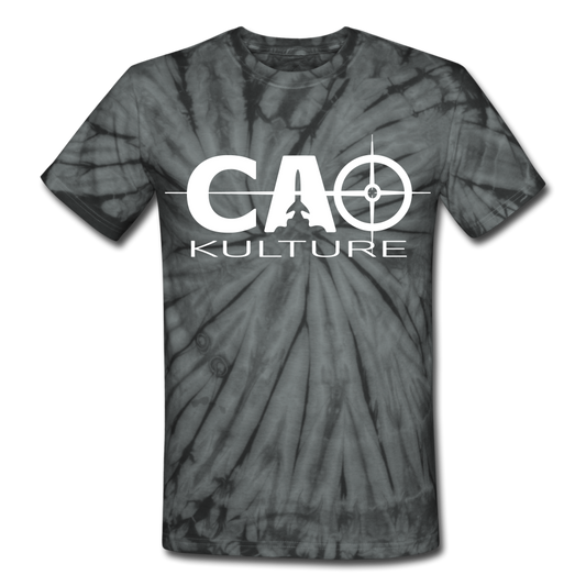 CAO KULTURE ROCKET WHITE LOGO Unisex Tie Dye T-Shirt - spider black