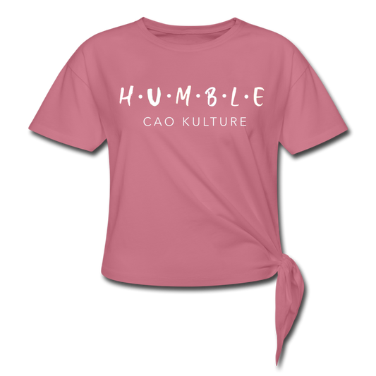 CAO KULTURE Women's Knotted T-Shirt - mauve