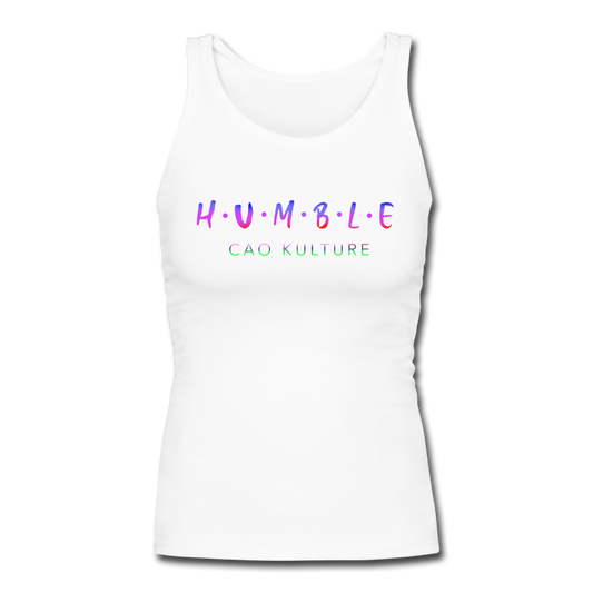 CAO KULTURE HUMBLE BLENDED Women's Longer Length Fitted Tank - white