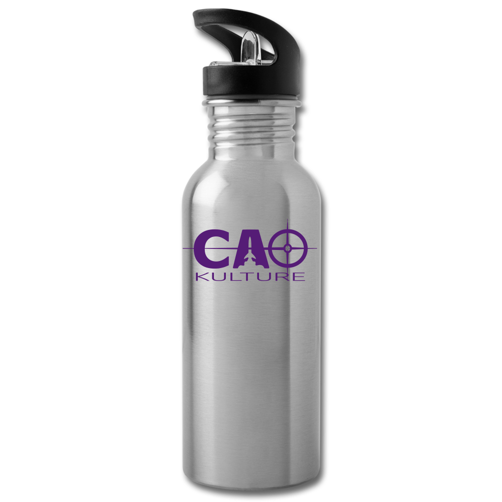 CAO KULTURE ROCKET PURPLE Water Bottle - silver