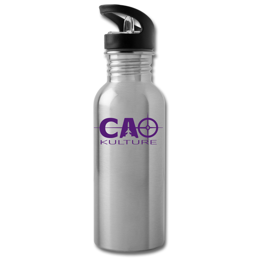 CAO KULTURE ROCKET PURPLE Water Bottle - silver