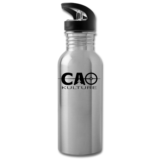 CAO KULTURE ROCKET BLACK Water Bottle - silver