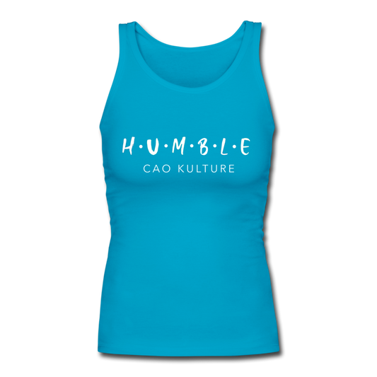 CAO KULTURE Women's Longer Length Fitted Tank - turquoise