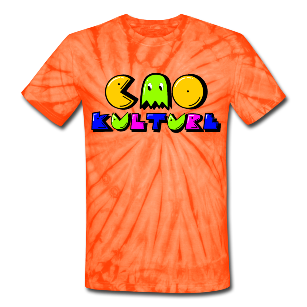 CAO KULTURE PACMAN GREEN  Unisex Tie Dye T-Shirt - spider orange