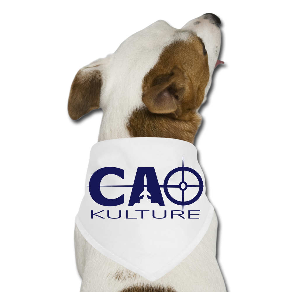 CAO KULTURE ROCKET BLUE Dog Bandana - white