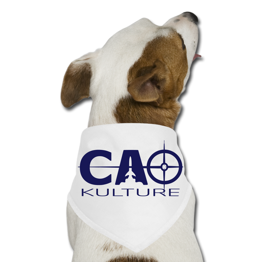 CAO KULTURE ROCKET BLUE Dog Bandana - white