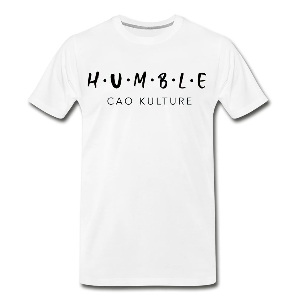 CAO KULTURE HUMBLE B/W Men's Premium T-Shirt - white
