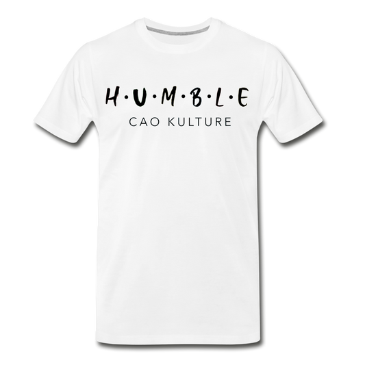 CAO KULTURE HUMBLE B/W Men's Premium T-Shirt - white