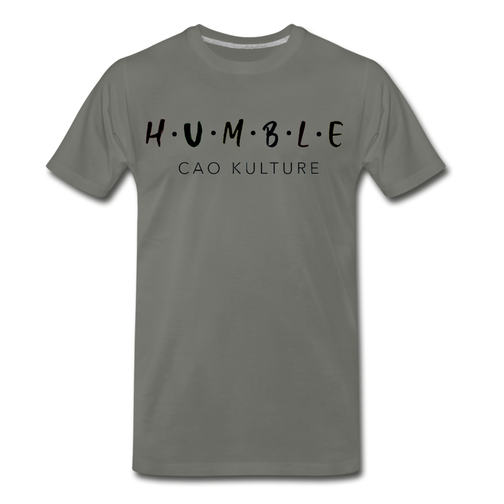 CAO KULTURE HUMBLE B/W Men's Premium T-Shirt - asphalt gray