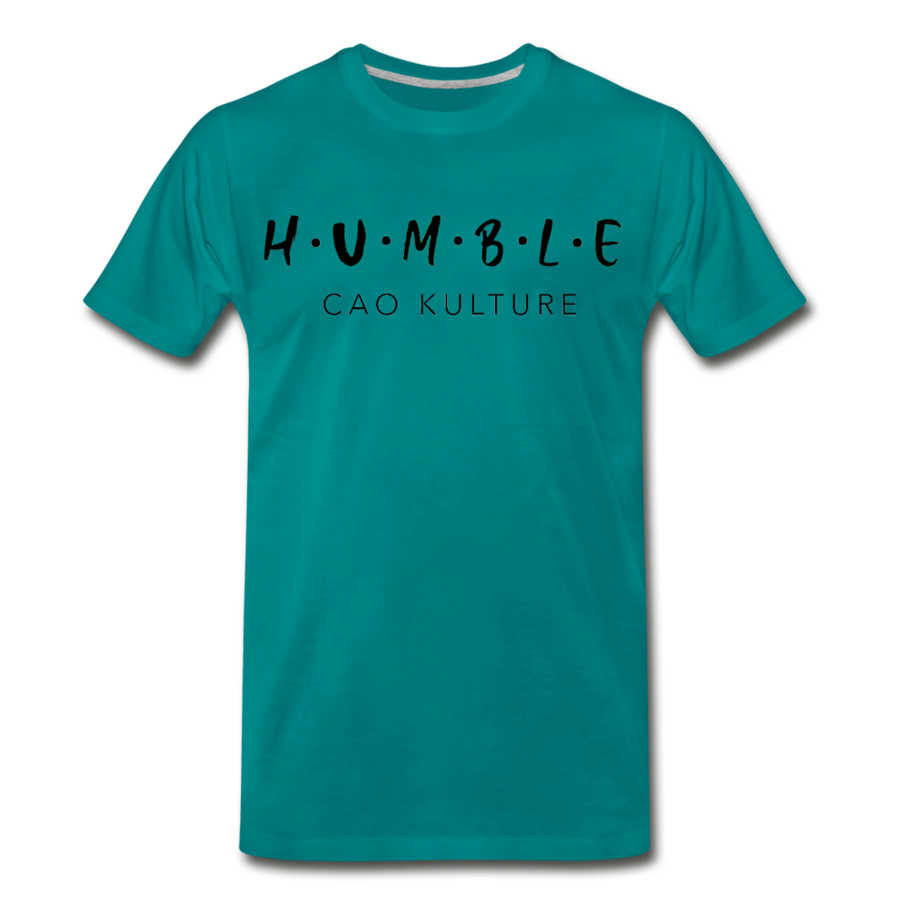 CAO KULTURE HUMBLE B/W Men's Premium T-Shirt - teal