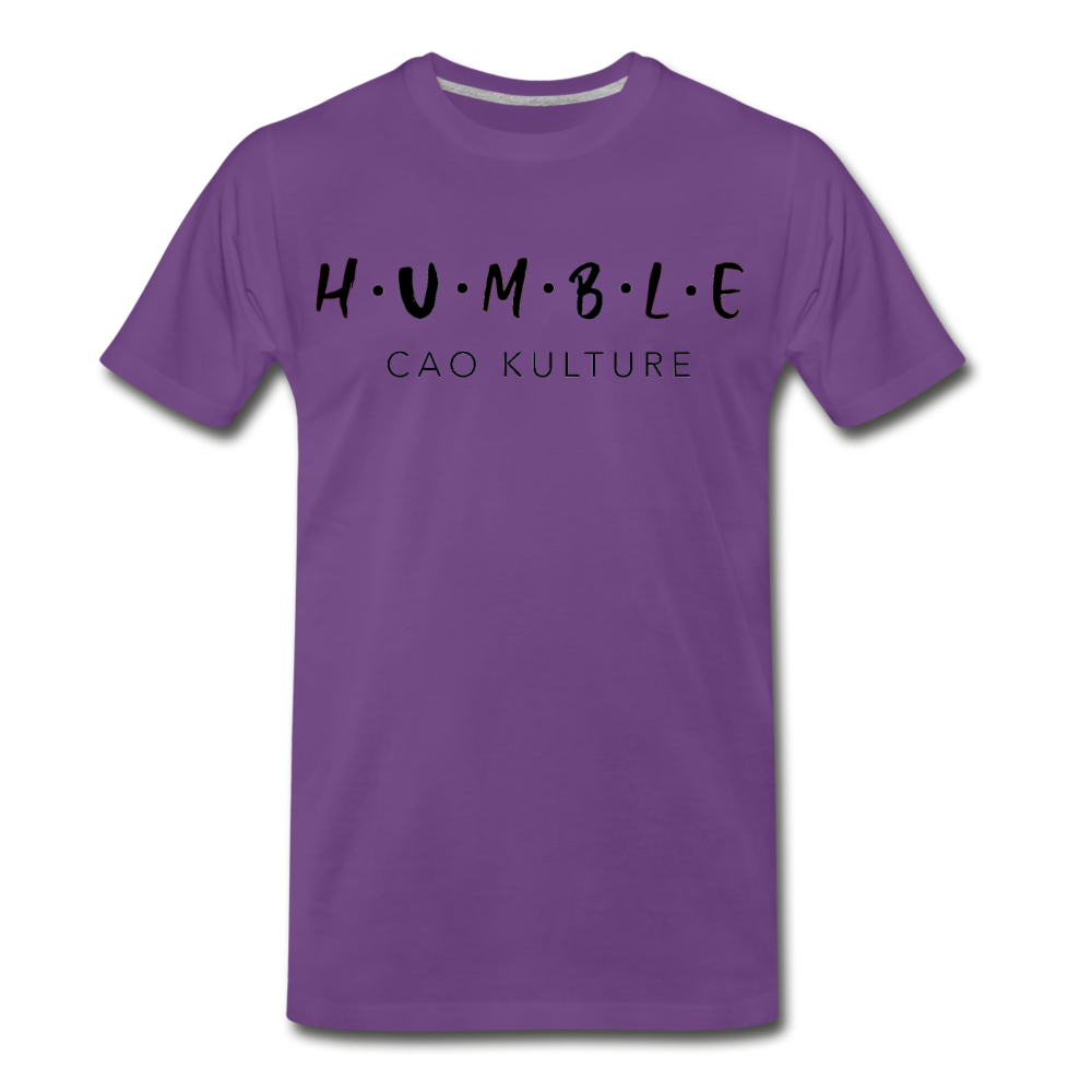 CAO KULTURE HUMBLE B/W Men's Premium T-Shirt - purple