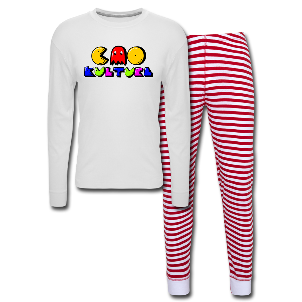 CAO KULTURE PACMAN Unisex Pajama Set - white/red stripe