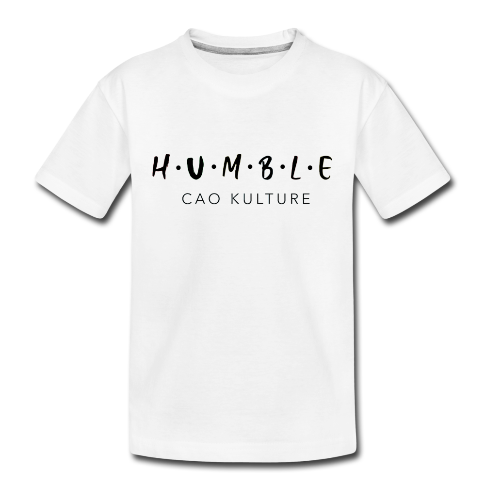 CAO KULTURE HUMBLE BLACK Kids' Premium T-Shirt - white