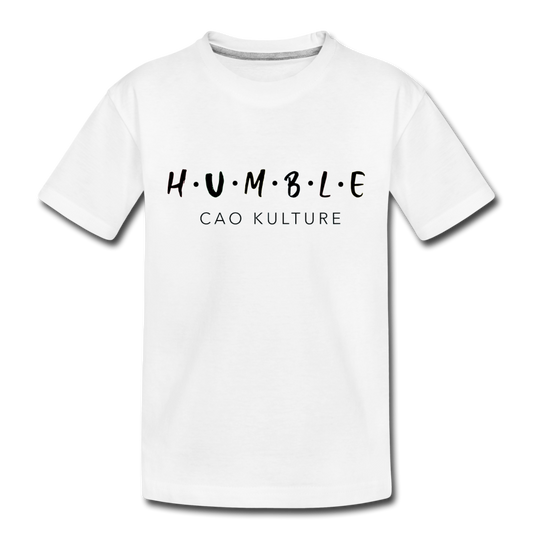 CAO KULTURE HUMBLE BLACK Kids' Premium T-Shirt - white