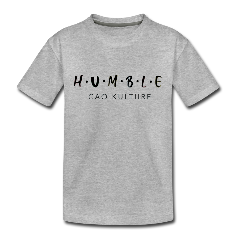 CAO KULTURE HUMBLE BLACK Kids' Premium T-Shirt - heather gray