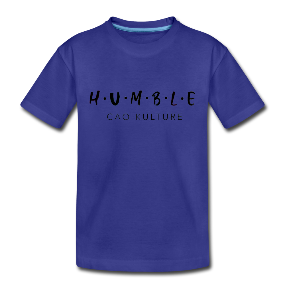 CAO KULTURE HUMBLE BLACK Kids' Premium T-Shirt - royal blue