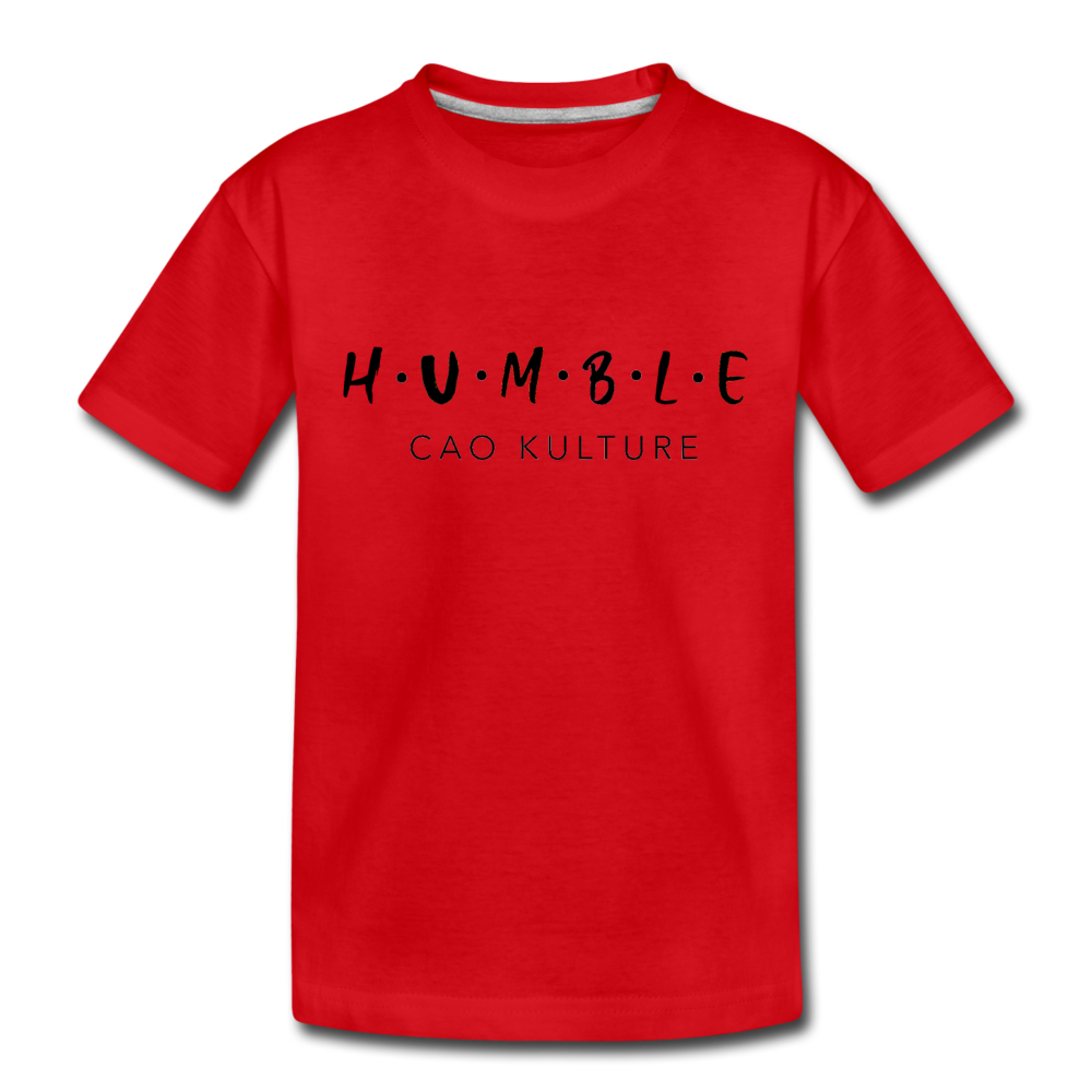 CAO KULTURE HUMBLE BLACK Kids' Premium T-Shirt - red