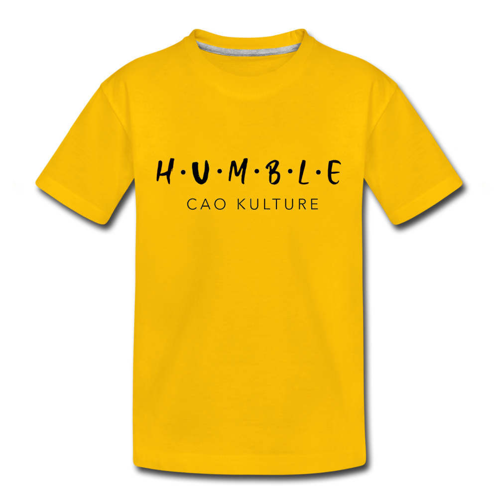 CAO KULTURE HUMBLE BLACK Kids' Premium T-Shirt - sun yellow