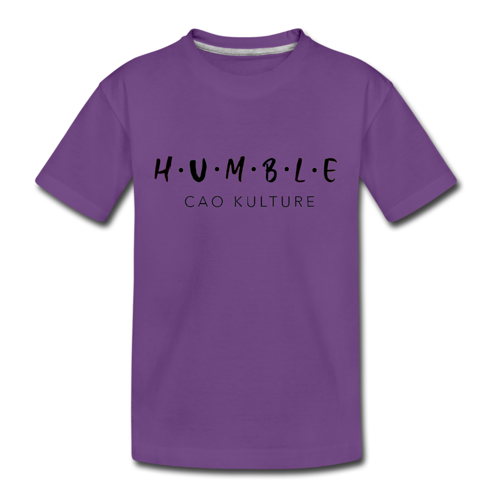 CAO KULTURE HUMBLE BLACK Kids' Premium T-Shirt - purple