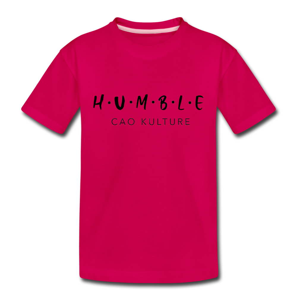 CAO KULTURE HUMBLE BLACK Kids' Premium T-Shirt - dark pink