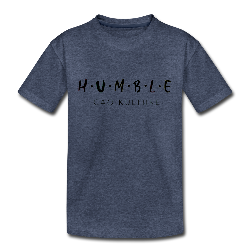 CAO KULTURE HUMBLE BLACK Kids' Premium T-Shirt - heather blue