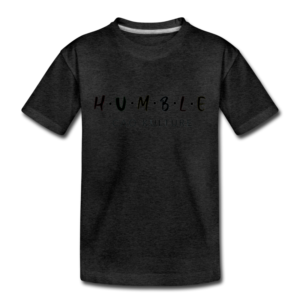 CAO KULTURE HUMBLE BLACK Kids' Premium T-Shirt - charcoal gray