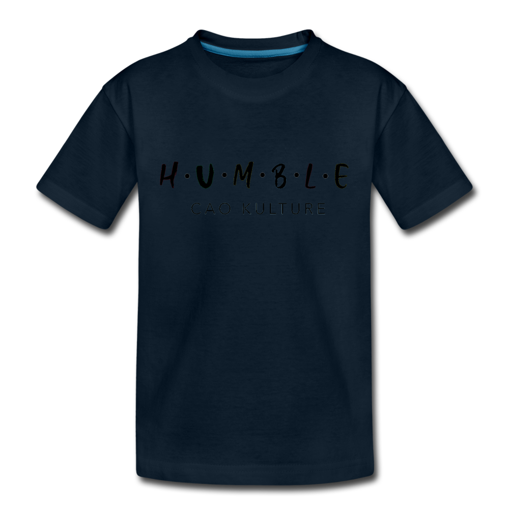 CAO KULTURE HUMBLE BLACK Kids' Premium T-Shirt - deep navy
