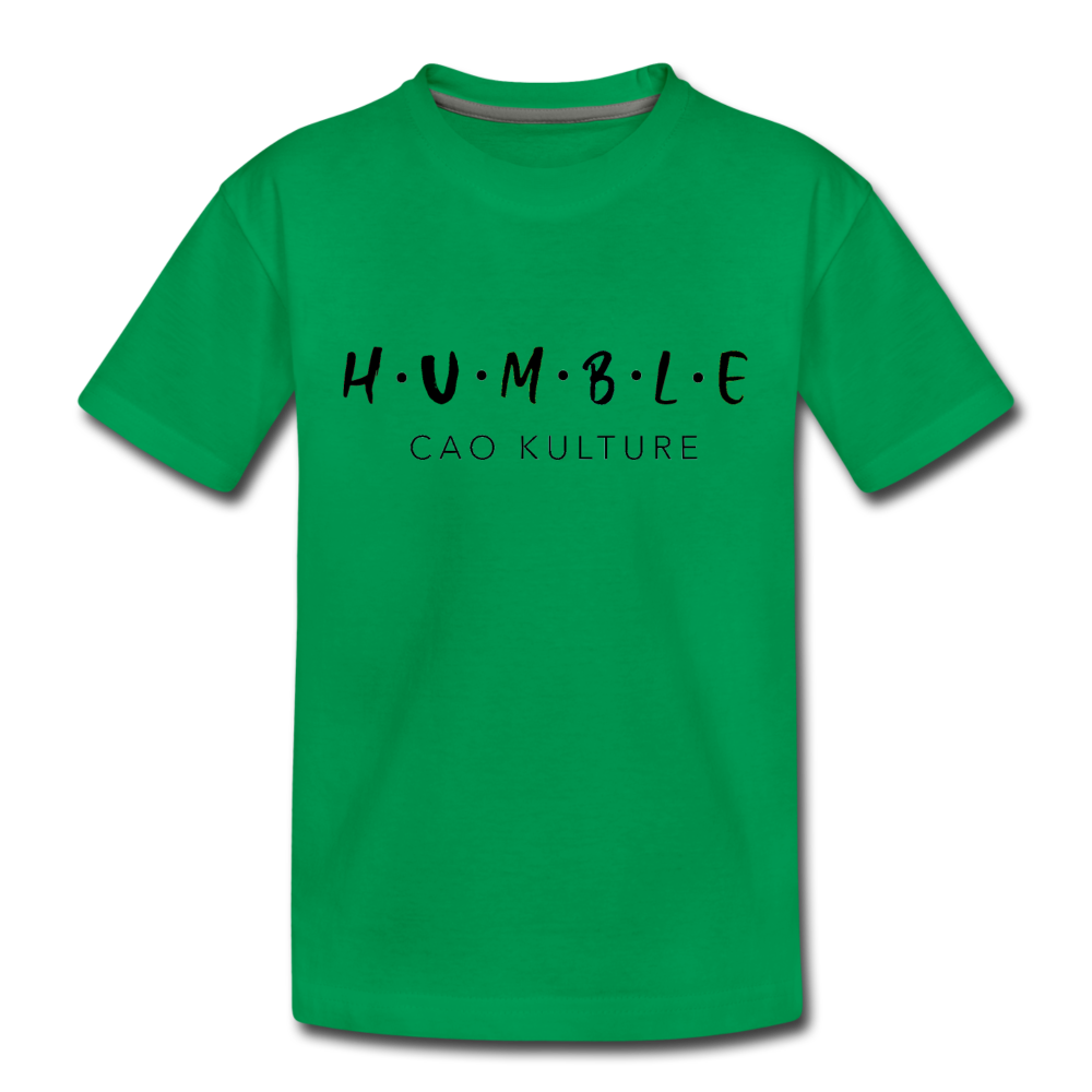CAO KULTURE HUMBLE BLACK Kids' Premium T-Shirt - kelly green