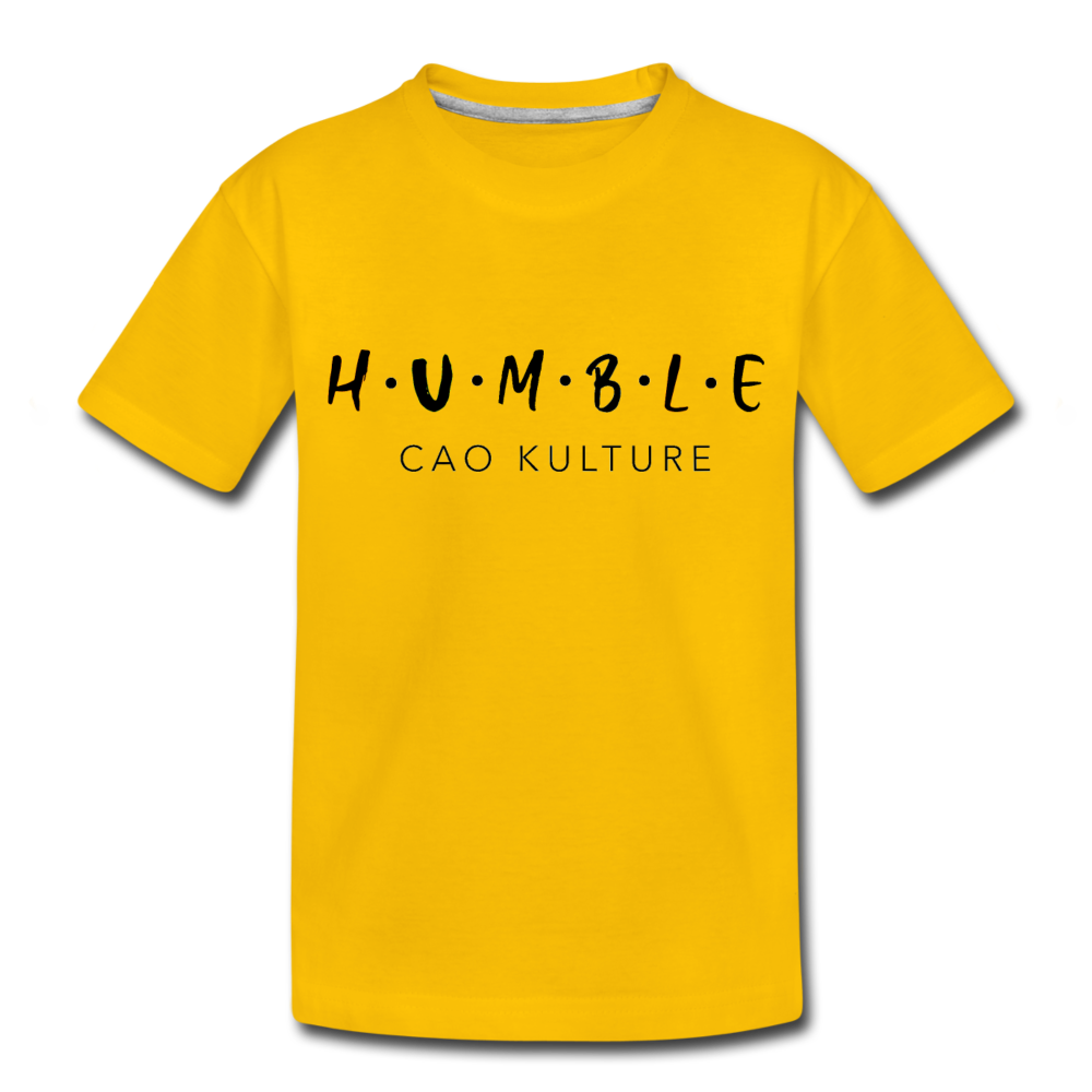 CAO KULTURE HUMBLE BLACK Toddler Premium T-Shirt - sun yellow