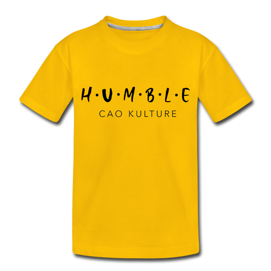 CAO KULTURE HUMBLE BLACK Toddler Premium T-Shirt - sun yellow