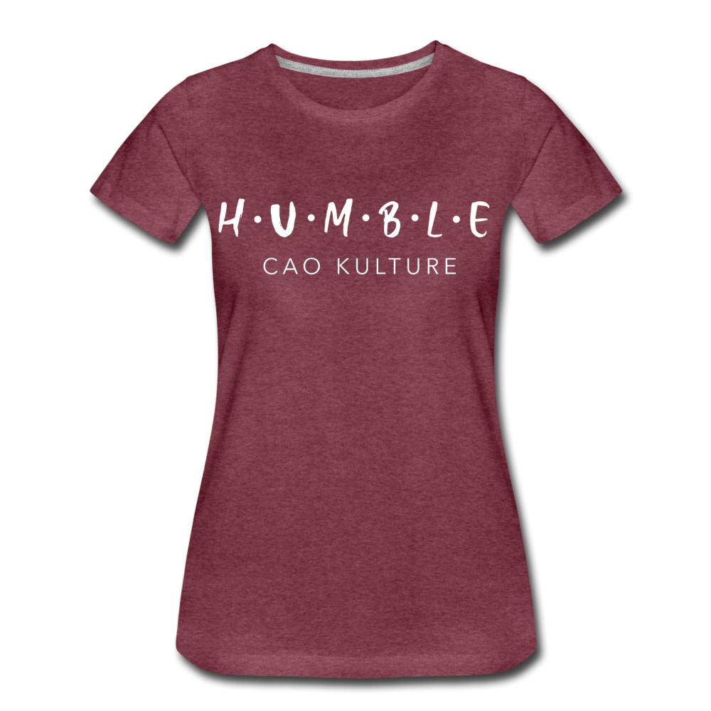 CAO KULTURE WHITE HUMBLE Women’s T-Shirt - heather burgundy